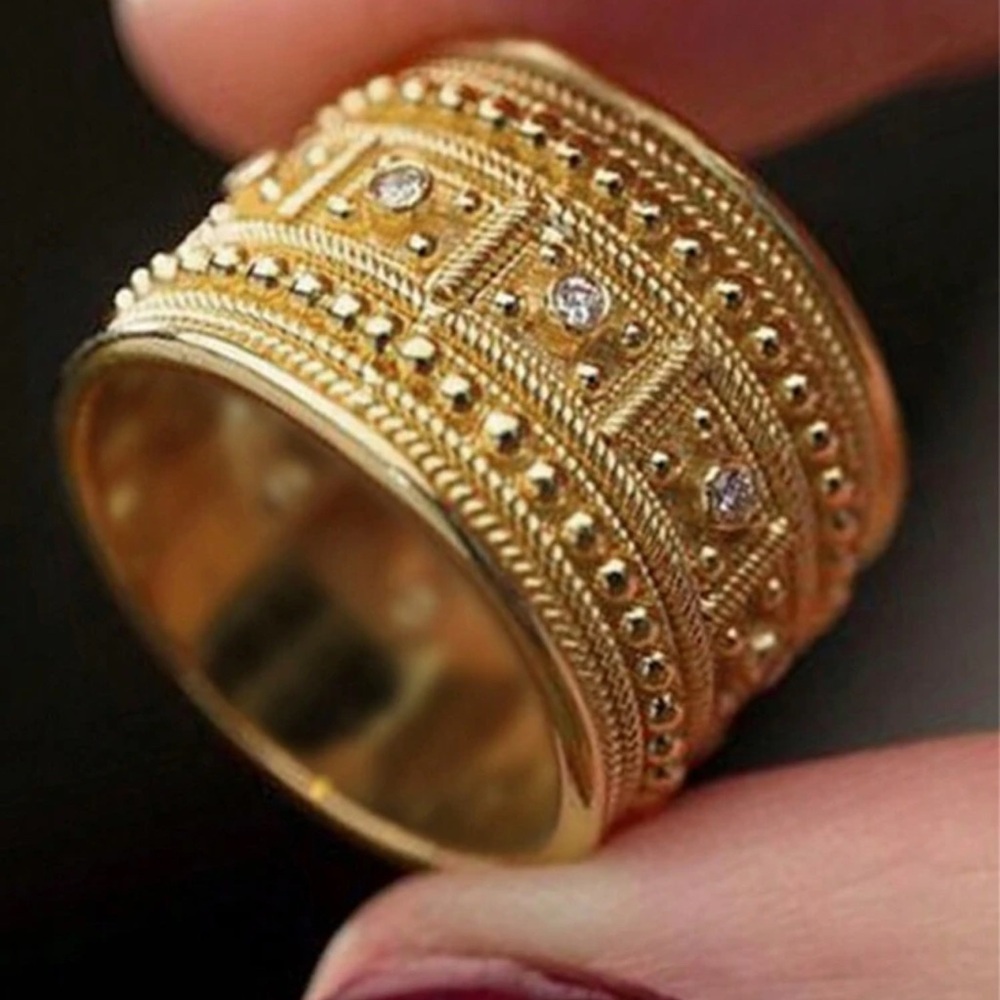 STATEMENT BRIDAL WEDDING RING - Picture 2 of 7